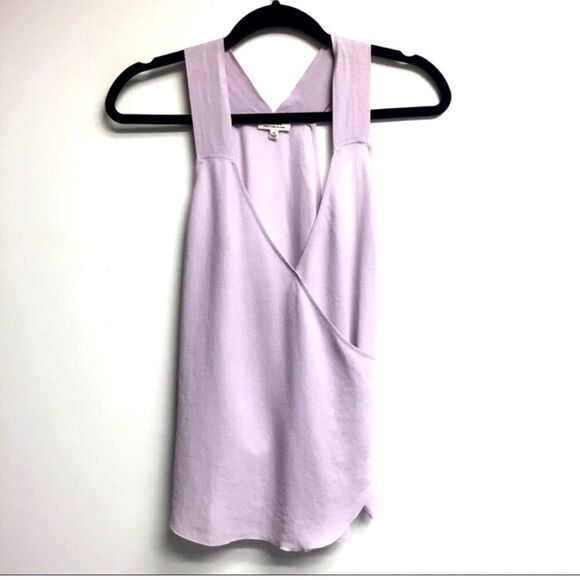 ARITZIA Wilfred Faux Wrap Sleeveless Blouse Lilac Purple XS - Picture 3 of 10